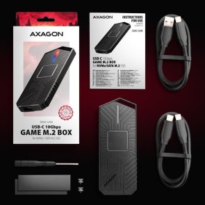 Кишеня зовнішня Axagon EEM2-GAM Black