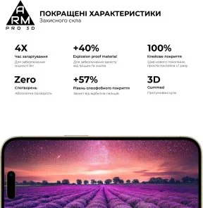 Фото: Захисне скло ArmorStandart for Apple iPhone 14 Pro - Pro 3D (ARM66355) № 4 | KTC