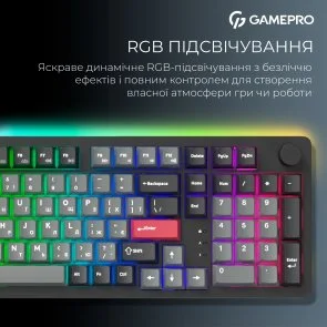 Фото: Клавіатура GamePro Asgard Drakkar MK305BK WL/BT/USB Black № 16 | KTC