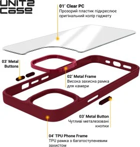 Фото: Чохол ArmorStandart for Apple iPhone 14 - UNIT2 Marsala (ARM69943) № 4 | KTC