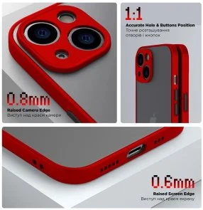 Фото: Чохол ArmorStandart for Apple iPhone 14 - Frosted Matte Red (ARM64477) № 3 | KTC