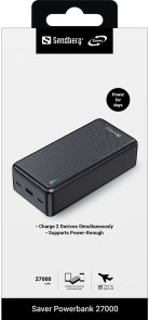 Батарея універсальна Sandberg Saver 27000mAh 22.5W Black (320-43)