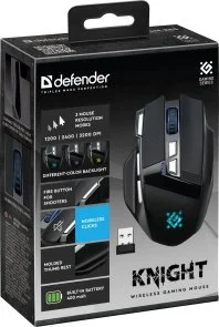 Фото: Миша Defender Knight GM-885 Wireless Black (52885) № 9 | KTC