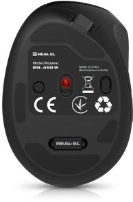Миша Real-EL RM-490W Wireless Black (EL123200058)