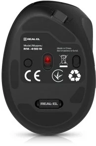 Фото: Миша Real-EL RM-490W Wireless Black (EL123200058) № 8 | KTC