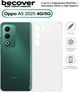 Фото: Чохол BeCover for Oppo A5 2025 4G/5G - Anti-Shock Clear (713815) № 2 | KTC