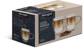 Фото: Набір чашок Ringel Guten Morgen 350ml 2pcs Clear (RG-0002/2*350 NY) № 4 | KTC