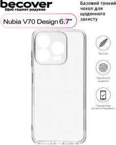 Фото: Чохол BeCover for Nubia V70 Design - Transparancy (713563) № 3 | KTC