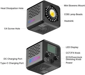Фото: Лампа відеосвітло Ulanzi Vijim 40W RGB COB Fill Light (L024) № 6 | KTC
