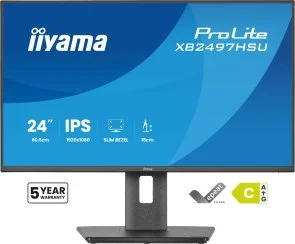 Фото: Монітор iiyama ProLite XB2497HSU-B1 Black - 23.8" IPS / 1920×1080 / 120 Гц / Adaptive Sync / Pivot / HAS № 2 | KTC