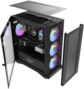 Корпус DARKFLASH DLM200 Black with window (DLM200 BLACK)