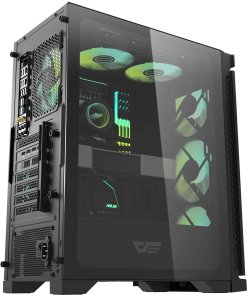 Корпус DARKFLASH DK361 Black with window (DK361 BLACK)