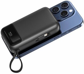 Батарея універсальна SWISSTEN Power Bank MagSafe 20000mAh 22.5W Black (8595217484795)