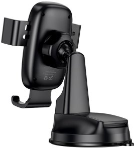 Кріплення для мобільного телефону BOROFONE BH130 Follower Gravity Car Holder Black (6941991121289)