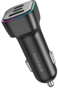 Фото: Автомобільний зарядний пристрій BOROFONE BZ28C Trophie 60W Black (6941991110870) № 3 | KTC