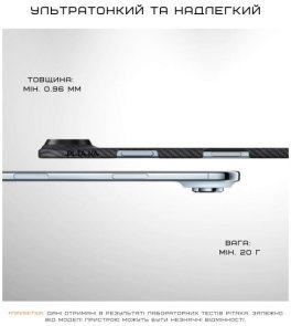 Чохол-накладка Pitaka для Apple iPhone Air - Ultra-Slim Twill Black/Grey