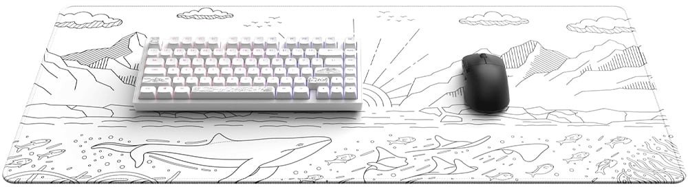 Килимок, Dark Project DPMP Nostra XL 900х400x4мм, White ( Gaming )