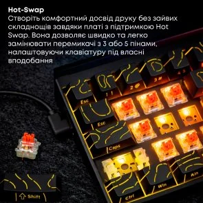Фото: Клавіатура Ajazz NK68 Red Switch Side Contour USB Black (NK68-R-S-B) № 11 | KTC