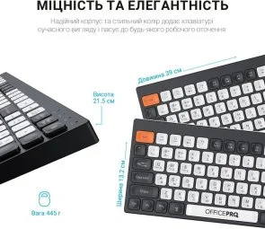 Фото: Клавіатура OfficePro SK985BO WL/BT Black/White № 10 | KTC