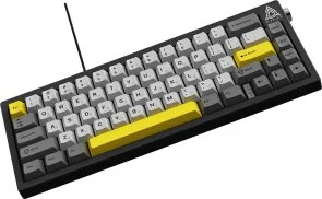Фото: Клавіатура Ajazz AK650 Moon Yellow Switches ENG/UKR USB Gray/White/Yellow (AK650-MY-GWY) № 4 | KTC