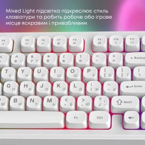 Фото: Клавіатура Ajazz AF98 USB White (AF98-W) № 10 | KTC