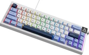 Фото: Клавіатура Ajazz AK650 Sea Salt Switches ENG/UKR USB Blue/White/Blue (AK650-SS-BWB) № 4 | KTC