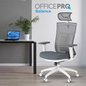 Крісло OfficePro Balance OC550-W-DG-DG White/Dark Gray