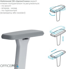 Крісло OfficePro Elegant OC600 Gray/Dark Gray (OC600-G-DG-DG)