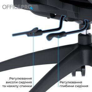 Крісло OfficePro Skyline OC680 Black/Gray (OC680-B-G-G)