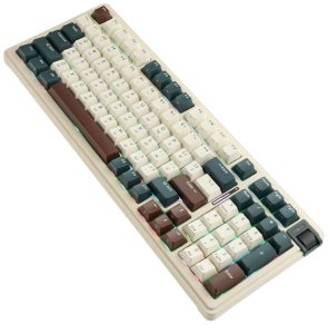 Клавіатура KZZI K98 Rainbow Switch ENG/UKR WL/BT/USB Oasis Green (6935280824975)