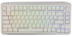 Клавіатура компактна KZZI I75 Red Switch WL/BT/USB White (6977534870628)