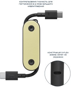 Кабель Native Union Pocket Type-C / Type-C 0.17m Lemon (POCK-C-LMO-NP)