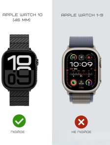 Чохол Pitaka for Apple Watch 10 46mm - Air Black/Grey