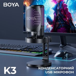 Мікрофон BOYA K3-02 RGB Black (BOYA K3-02)