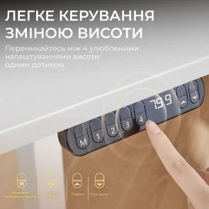 Фото: Стіл комп’ютерний SIHOO D03 White (D03-106/D03-107) № 10 | KTC