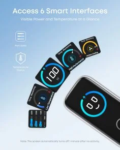 Фото: Зарядний пристрій Anker GaN Charger 100W GaN 100W Silver with Type-C/Type-C (B121BG41) № 3 | KTC