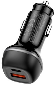 Автомобільний зарядний пристрій ColorWay 83W PD QC3.0 Black (CW-CHA068PD-BK)