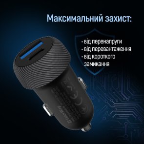 Автомобільний зарядний пристрій ColorWay 35W PD QC3.0 Black (CW-CHA064PD-BK)