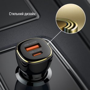 Автомобільний зарядний пристрій ColorWay 60W PD QC3.0 Black (CW-CHA046PD-BK)