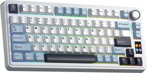 Клавіатура Aula S75 Pro ENG/UKR WL/BT/USB White (6978080502148)