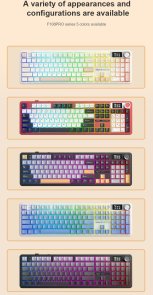 Клавіатура, Aula F108 Pro ENG/UKR WL/BT/USB, White