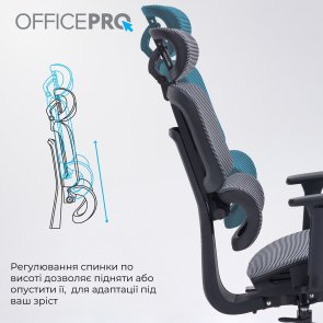 Крісло OfficePro Skyline Footrest OC750 Black/Dark Gray (OC750-B-DG-DG)