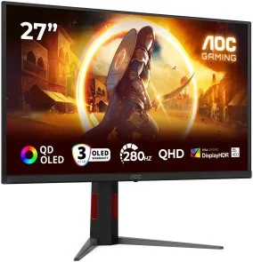 Фото: Монітор AOC Q27G4ZD Black - 27" QD-OLED / 2560×1440 / 280 Гц / Nvidia G-Sync Compatible, Adaptive Sync / Pivot / HAS № 2 | KTC
