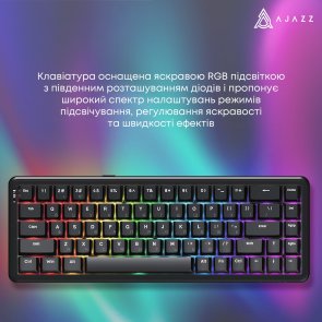 Клавіатура Ajazz AK680 Max Magnetic Switch RGB USB Black (AK680-WM-B-A)