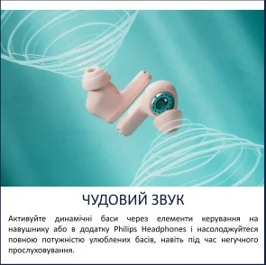 Фото: Навушники Philips TAT2000PK/00 Bluetooth Pink № 8 | KTC