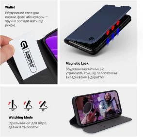 Фото: Чохол ArmorStandart for OPPO A6 4G - OneFold Case Dark Blue (ARM90295) № 4 | KTC