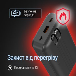 Батарея універсальна ColorWay Power Bank 20000 mAh Optimal Power 22.5W Black (CW-PB200LPB5BK-PDD)