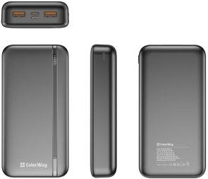 Батарея універсальна ColorWay 20000mAh EnergyPlus 22.5W Black (CW-PB200LPB4BK-PD)