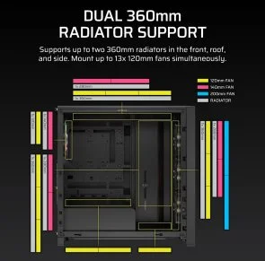 Фото: Корпус Corsair Frame 4000D LCD RS ARGB Black with window (CC-9011326-WW) № 8 | KTC