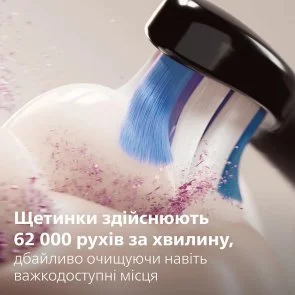 Фото: Електрична зубна щітка Philips Sonicare Series 6100 Navy Blue + Travel Case (HX7403/08) № 4 | KTC